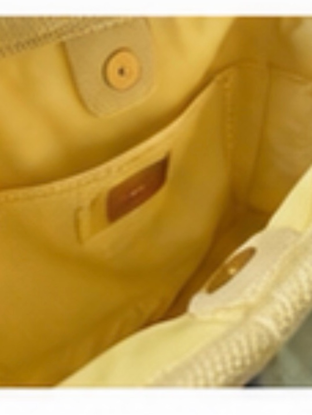 Vince  Camuto Spring-Summer New Yellow Textured Tote Bag - Women's Handbag - Picture 2 of 7